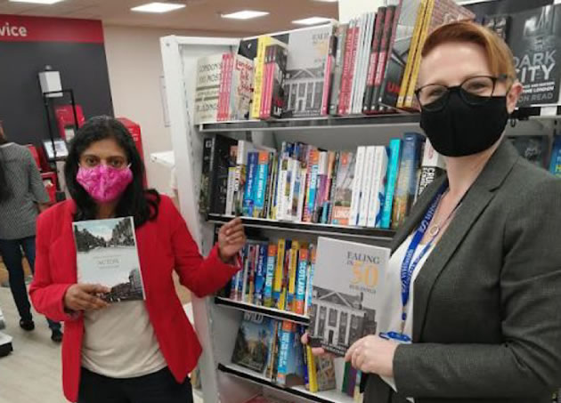 Head of Post Office Operations Deborah Proud (R) with Dr Huq (L)