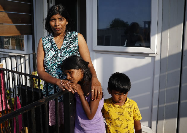 Ranjana with children Angel and Hayden at Marston Court