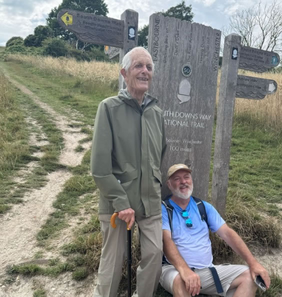 Bill Bailey (right) with his father 
