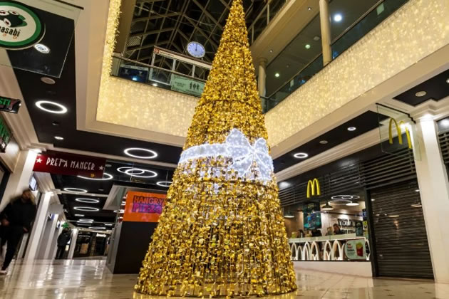 The six metre cone tree in the Broadway Shopping Centre 