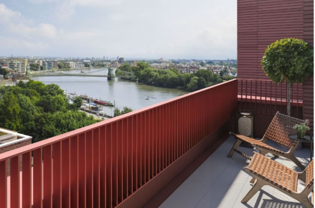Developer's visualisation of view from balcony of one of the flats