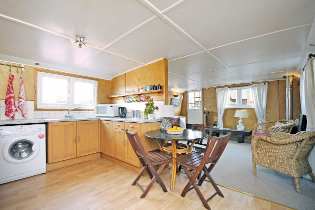 Interior of boat on Dove Pier. Picture: River Homes 
