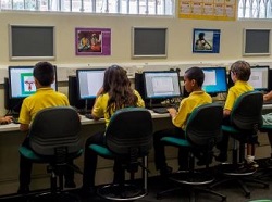 Computing lessons at Flora Gardens Primary School