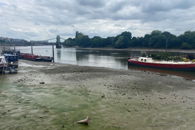 The Thames foreshore at Hammersmith 