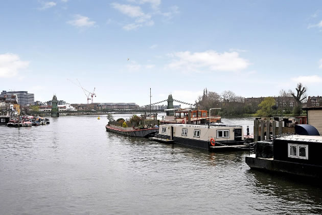 River boats on the Thames at Hammersmith 