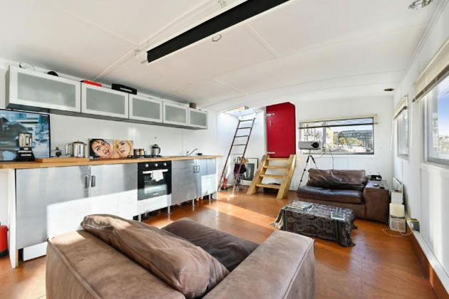 Interior of boat on Hope Pier. Picture: River Homes 