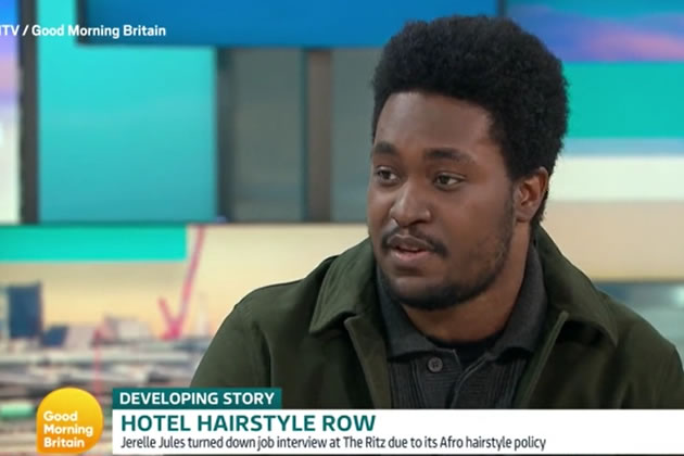 Jerelle Jules being interviewed on Good Morning Britain 