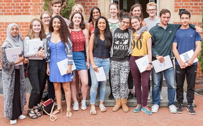 Students at Latymer Upper School celebrate A Level results