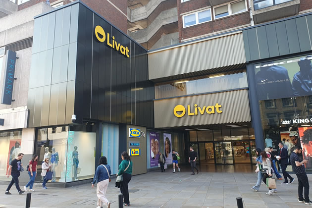 The entrance to the Livat Shopping Centre