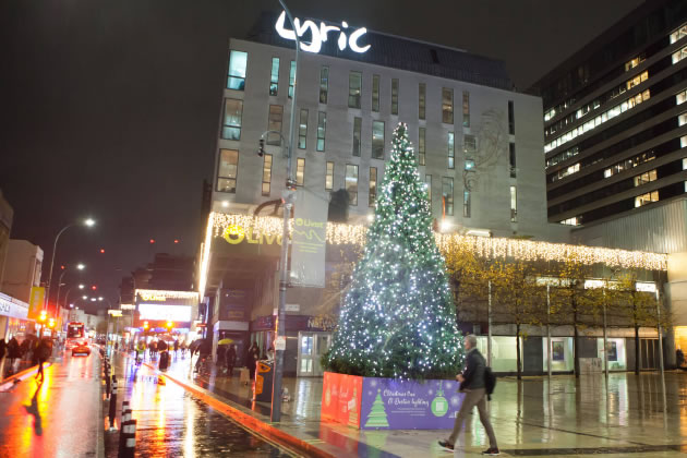 Christmas tree in Lyric Square