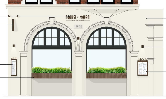 A design for the new restaurant submitted with the planning application 