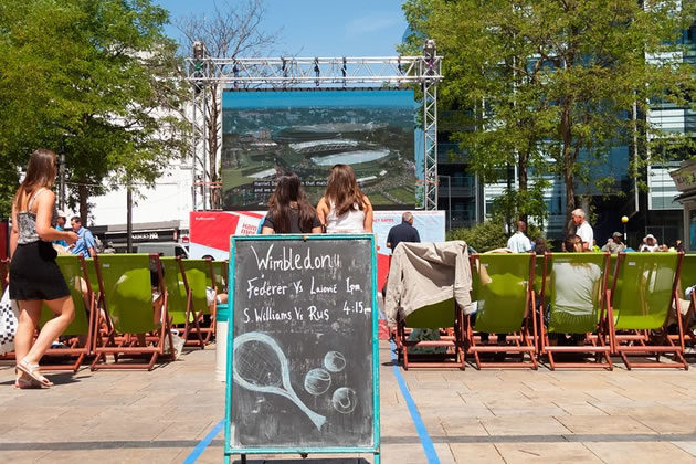 Screen will be up all the way through the Wimbledon tournament and beyond