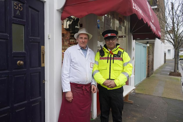 LET officer with Brackenbury Village butcher John Stenton (left) who has run his shop on Aldensley Road for over 35 years