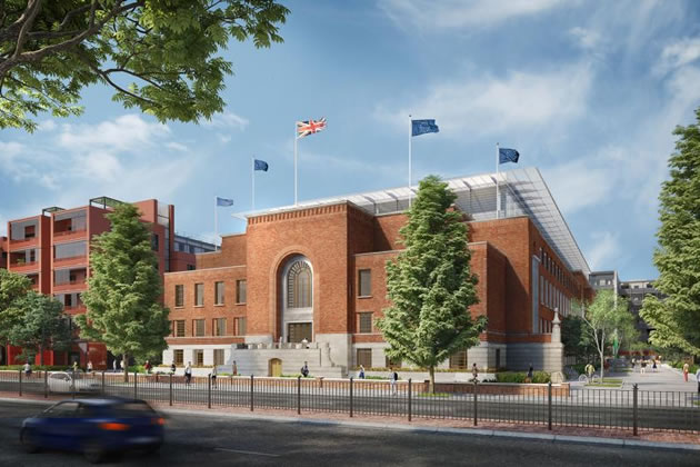 Artist's impression of Hammersmith Town Hall on the new King Street Civic Campus