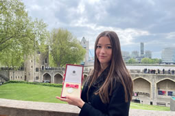 Latymer Sixth Former Collects her British Empire Medal  