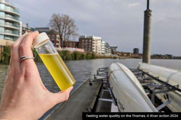 Samples were taken at Fulham Reach near Hammersmith Bridge 