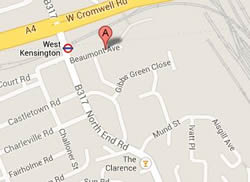 Map of West Kensington