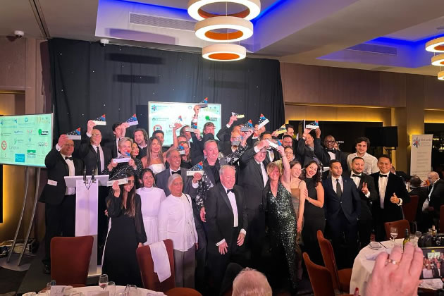 The award winners gather together