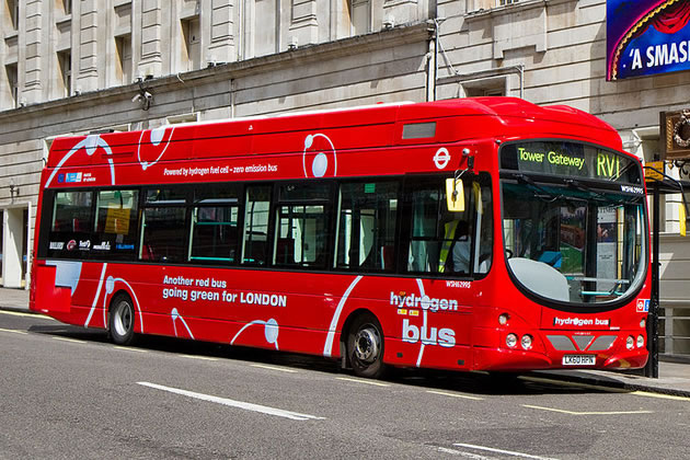 A zero-emission bus in operation